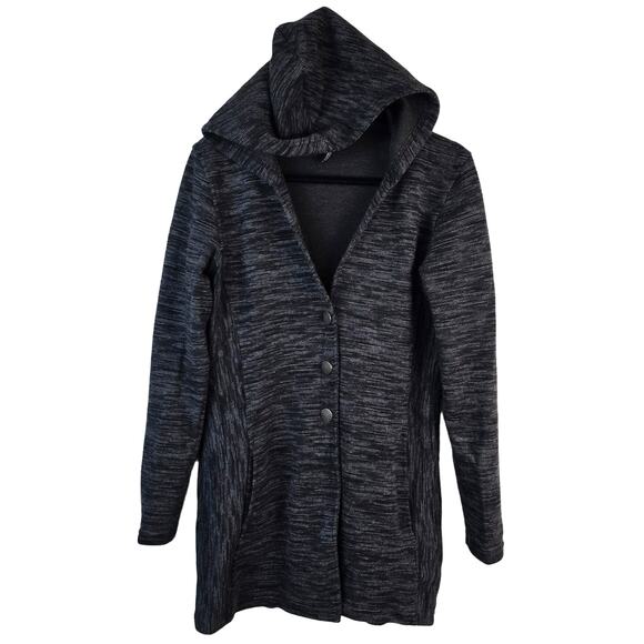 Kuhl Isla Sweater Jacket Women's M Dark Gray Button Up Hooded Outdoorcore READ - Picture 1 of 13